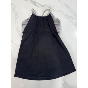 Ivivva by Lululemon‎ Girls Black Shelf Tank Black and White Striped Bra Size 14